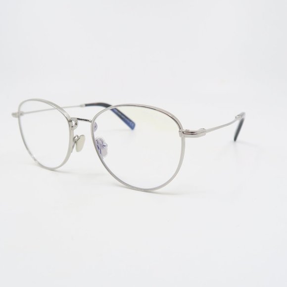 Tom Ford TF 5749-B 016 52mm Silver Metal-Blue Light Block New Round Eyeglasses. - Picture 4 of 7